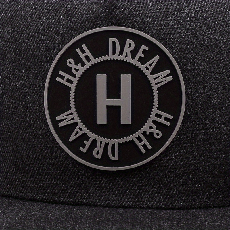 Flat Street geborduurde Letter H hiphop-honkbalhoed voor heren en dames_voghion.com