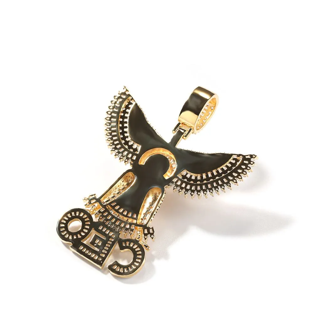 Collana con ciondolo a forma di leone colorato retrò hip hop, regalo per uomo, gioielli placcati in oro vero e zircone pieno_voghion.com