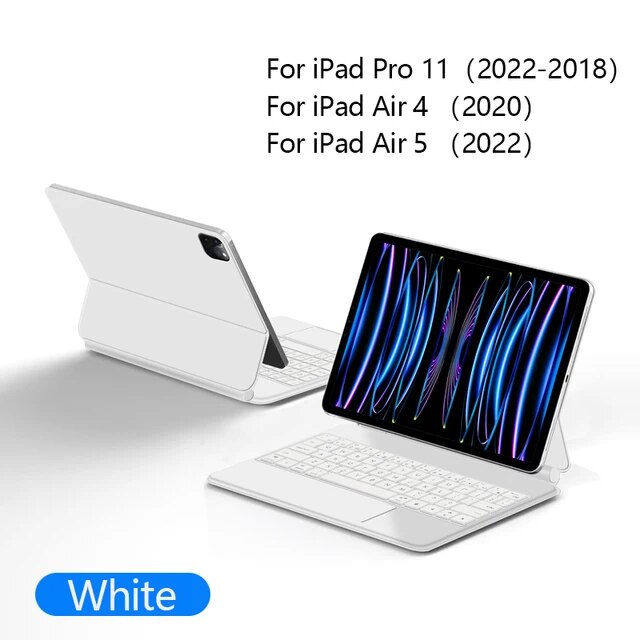 TrackPad Magic Keyboard For iPad Pro 11 2022-2018 Air 5 4 10.9 Air4 Air5 Tablet Case Arabic Hebrew French German Portuguese_voghion.com
