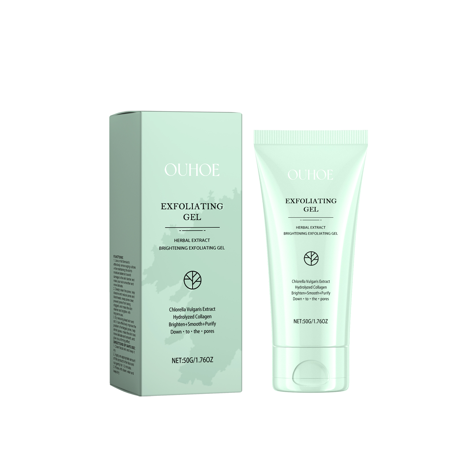 OUHOE Herbal Cleansing Gel For Gentle Skin Care, Cleansing, Hydrating And Pore Narrowing Facial Treatment_voghion.com