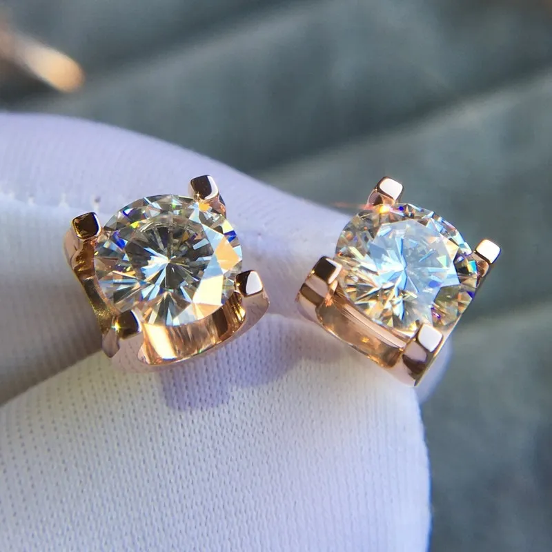 Collane con ciondolo in cristallo di zircone CZ quadrato 3D con diamanti per donne, orecchini in oro rosa con marchio automobilistico_voghion.com
