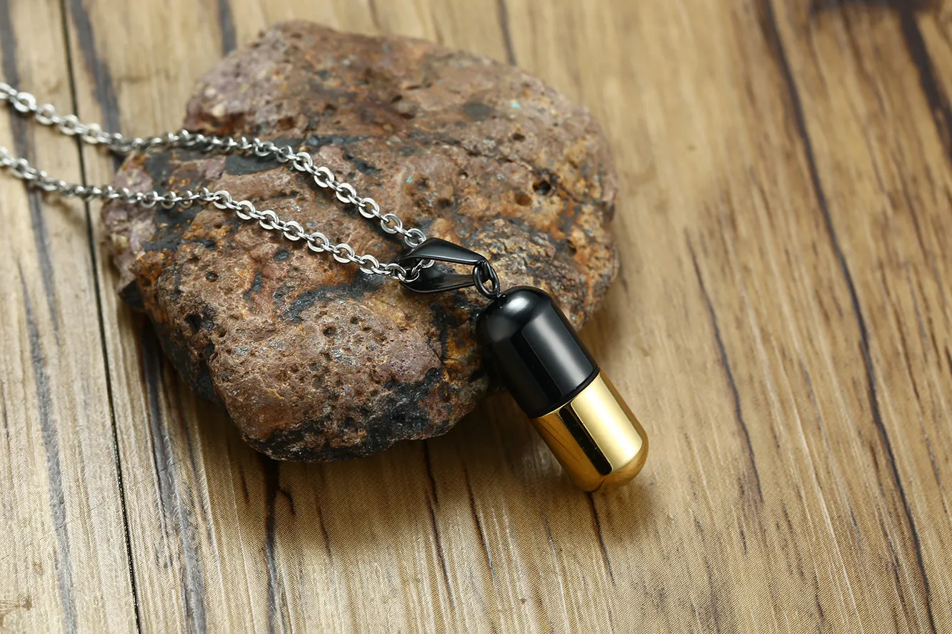 Lanci od nehrđajućeg čelika s privjeskom i šupljim kućištem za muškarce i žene, urna za kremiranje, križ, nakit za uspomenu_voghion.com