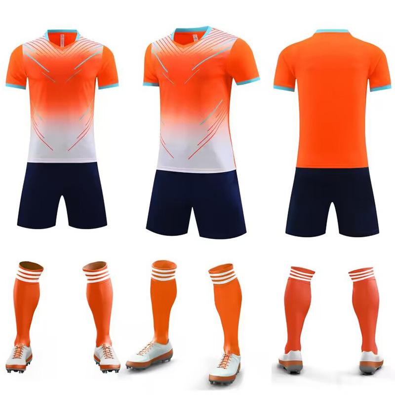 Bedrukte wedstrijdtraining de Speed Student Games, korte mouwen kindervoetbalshirt set voor heren_voghion.com