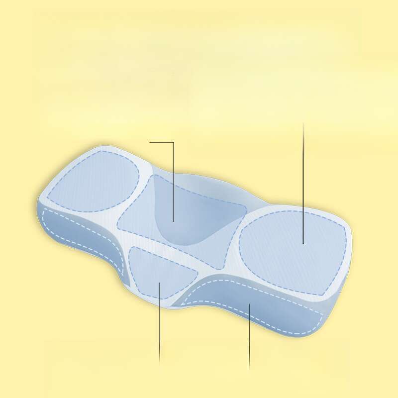Cuscino cervicale in cotone con nucleo a rimbalzo lento, non collassabile, memory foam, cuscino_voghion.com