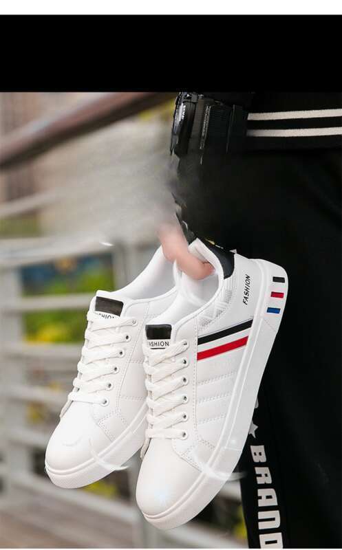 Wave Scarpe bianche piccole traspiranti da uomo, scarpe sportive casual, scarpe basse_voghion.com