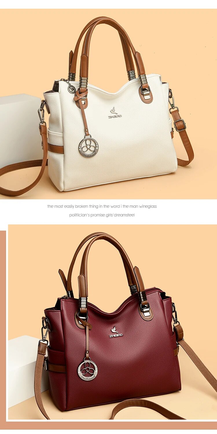 Borse da donna eleganti Borse in pelle di alta qualità Borse da donna con manico superiore Borsa a tracolla a tracolla di grande capacità Borse a mano_voghion.com