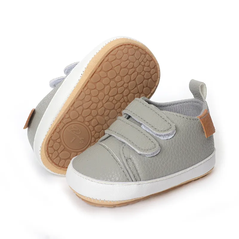 Cutefeet Baby Jungen Mädchen rutschfeste Gummisohle High Top PU Leder Sneakers Säuglings Lauflernschuhe Kleinkind Krippe Schuhe_voghion.com
