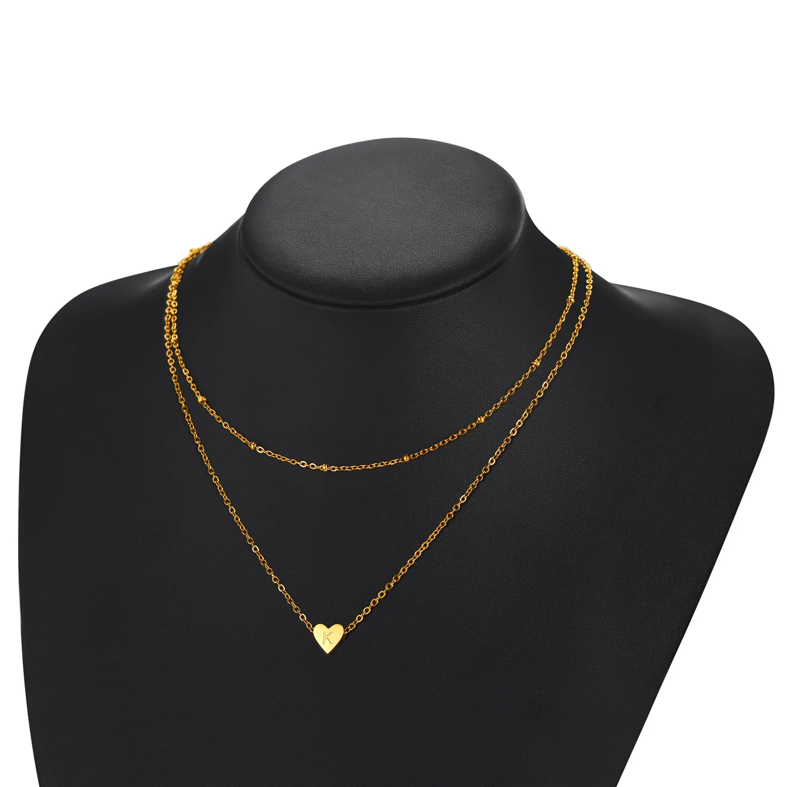 Anhänger Halsketten Starlord Layered Herz Halskette Schmuck Einstellbare Initial Alphabet Buchstaben Perlenkette Geschenk für_voghion.com
