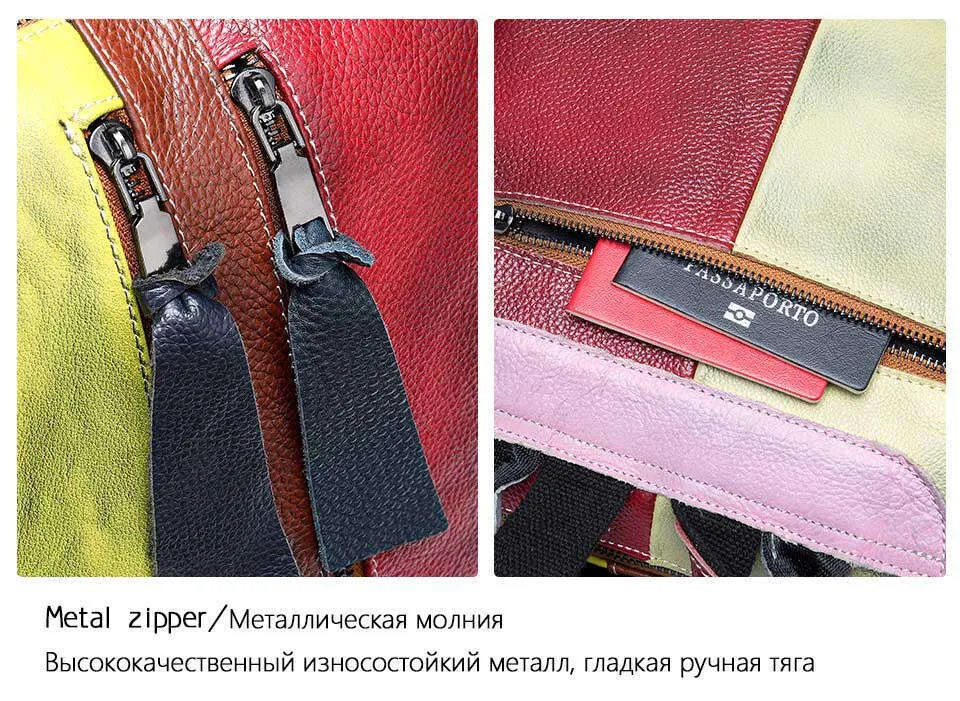 Äkta ryggsäck i nötskinn, slumpmässig färg, lapptäcksstil, unisex, användbar ryggsäck, damer, mini-mochila, shoppingväska 2021_voghion.com