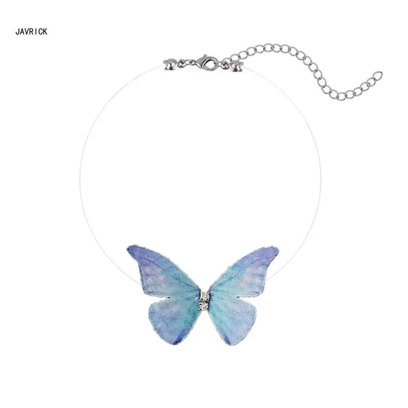 Collane con ciondolo Comodo Choker Pesce Linea Blocco Collare Collana Farfalla Ciondolo Catena Clavicola D0LC_voghion.com