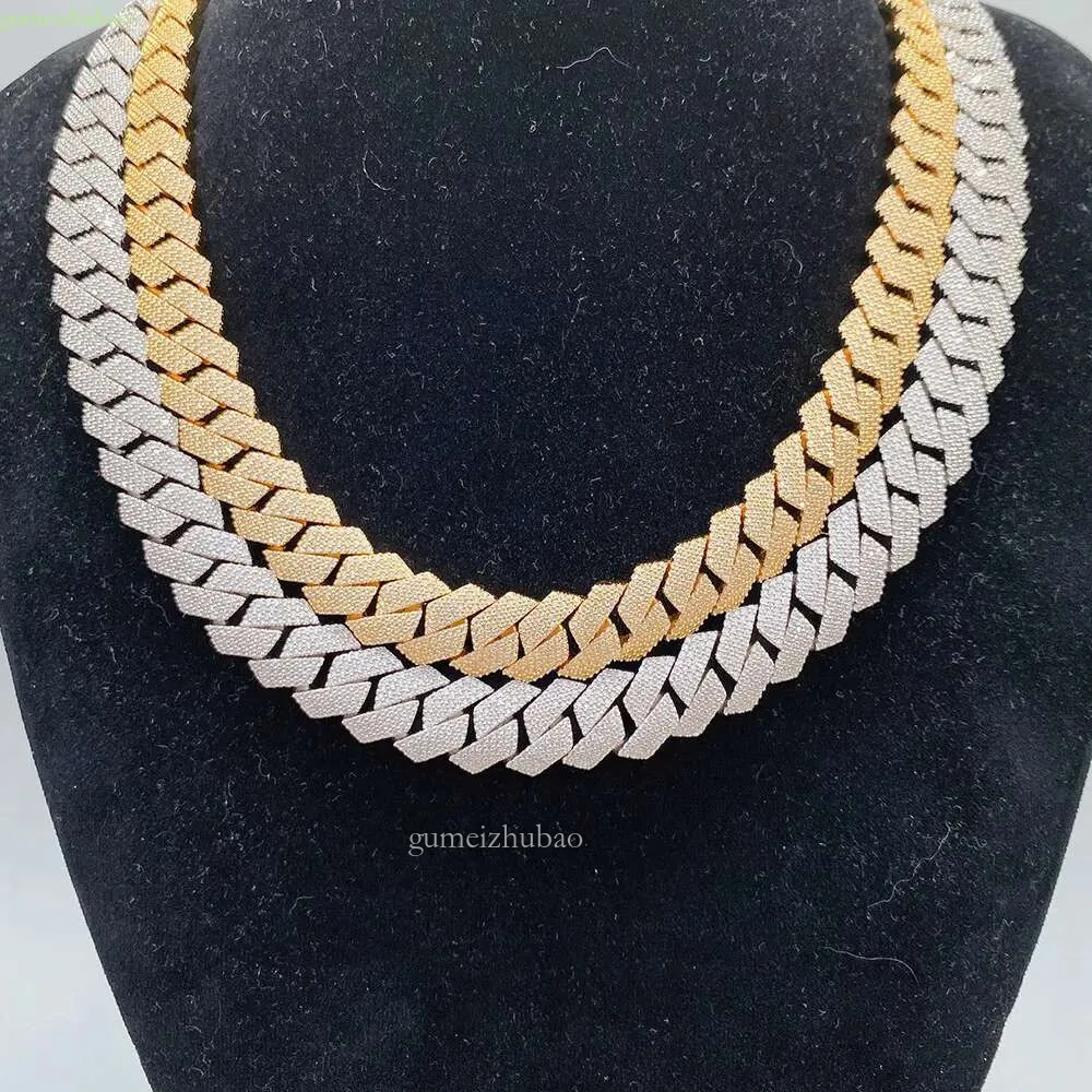 Collar de joyería de hip hop con moissanita de 15 mm de diámetro, con certificación GRA Ice Out, popular entre los raperos._voghion.com
