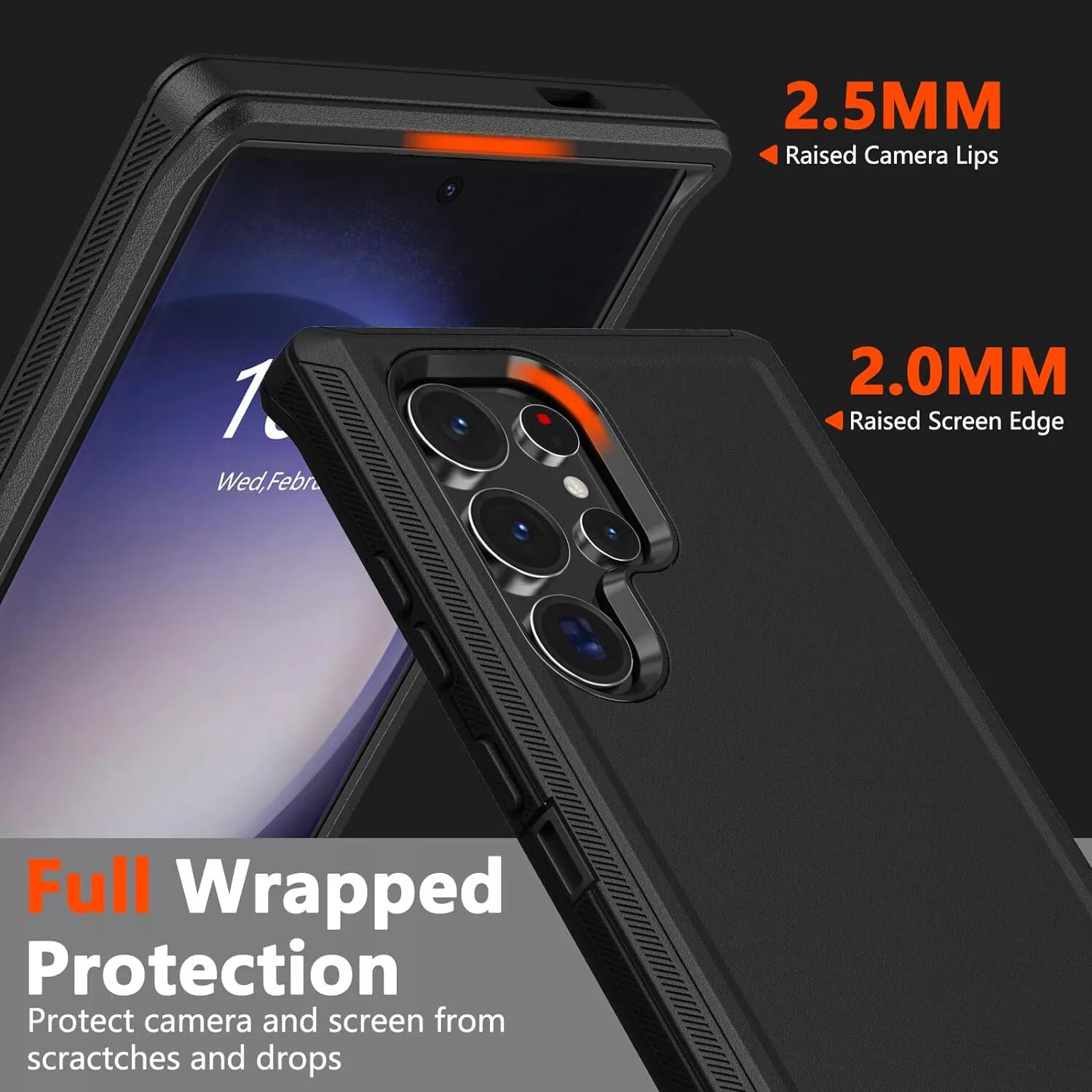 For Samsung Galaxy S25 Ultra S24 S23 S22 S20 FE Case Phone Cover + Screen Glass_voghion.com