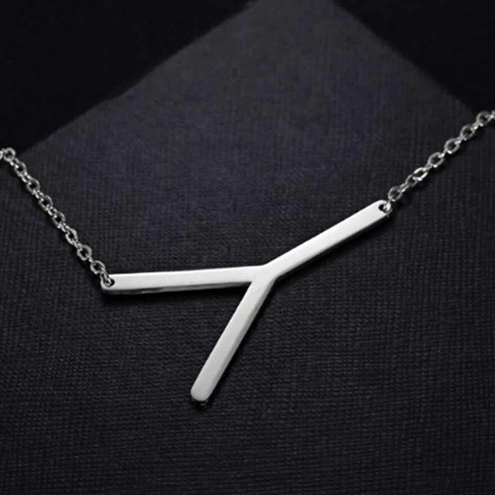 Collana con ciondolo a forma di catena con 26 lettere dell'alfabeto inglese, in acciaio inossidabile 316L placcato oro vero, regalo di gioielli personalizzati per ragazze_voghion.com