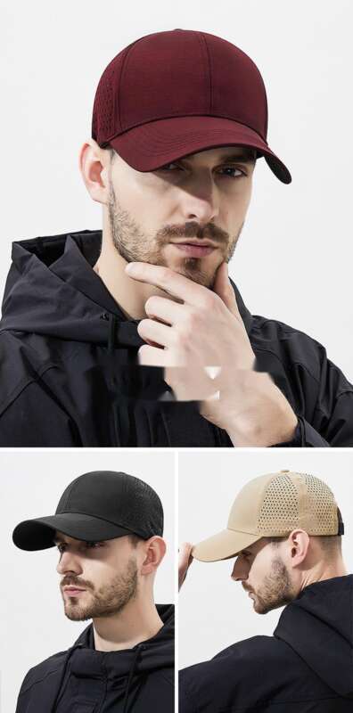 Breathable Perforated Mesh Baseball Cap For Men Sun Protection_voghion.com