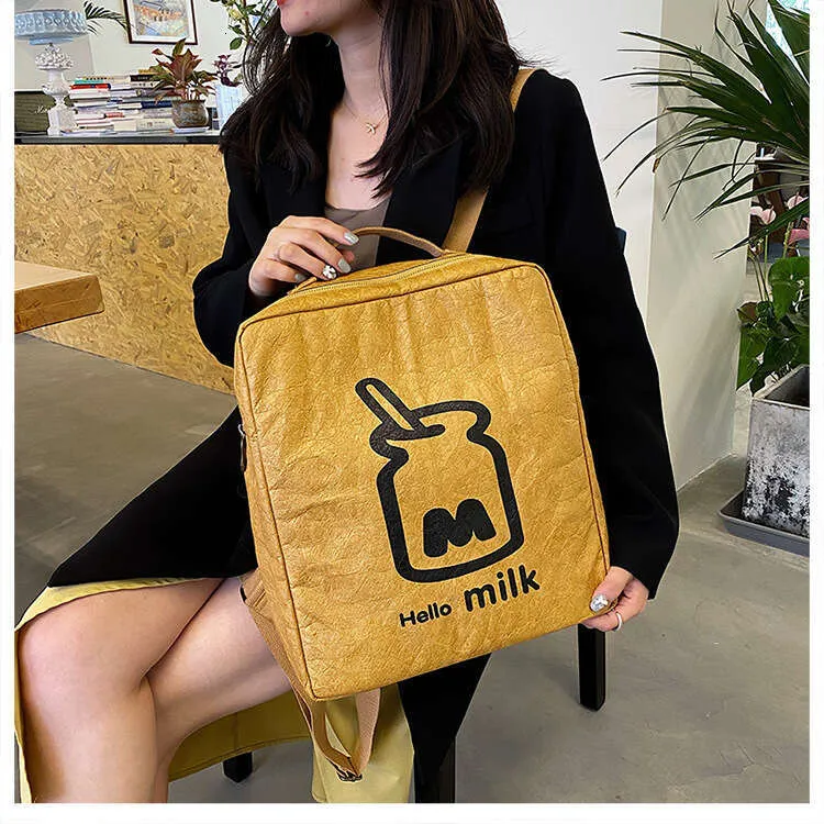 Waterproof Pu Leather Women's Backpack Square Shoulder Bag Retro_voghion.com
