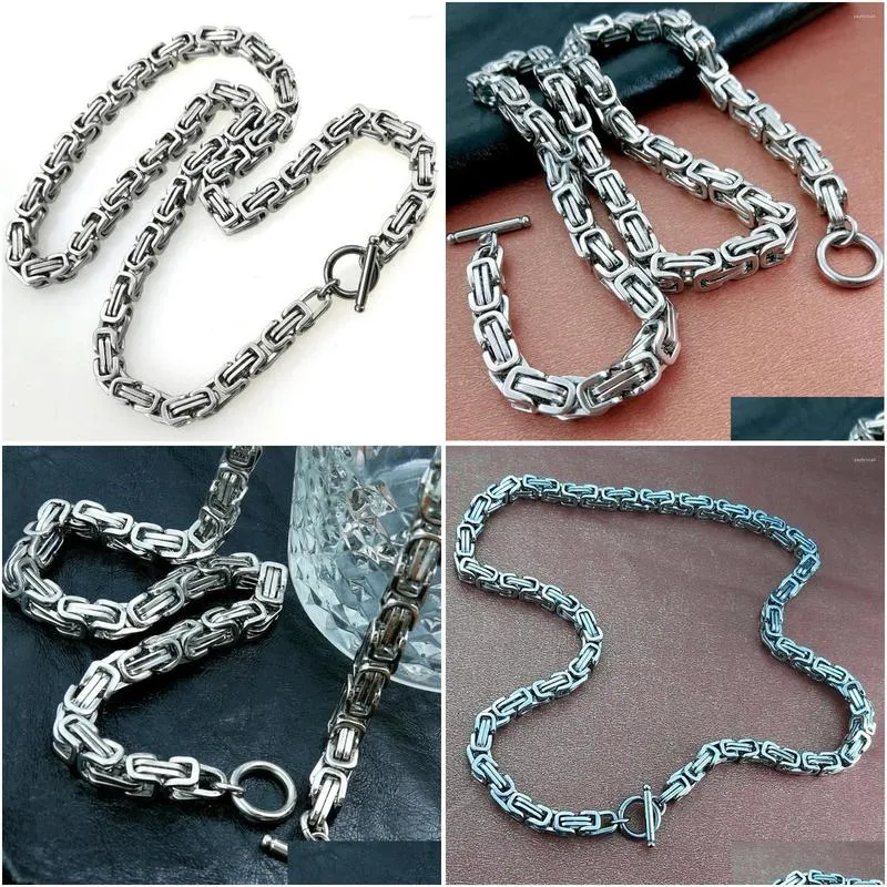 Men's Stainless Steel King Chain Necklace For Statement Style_voghion.com