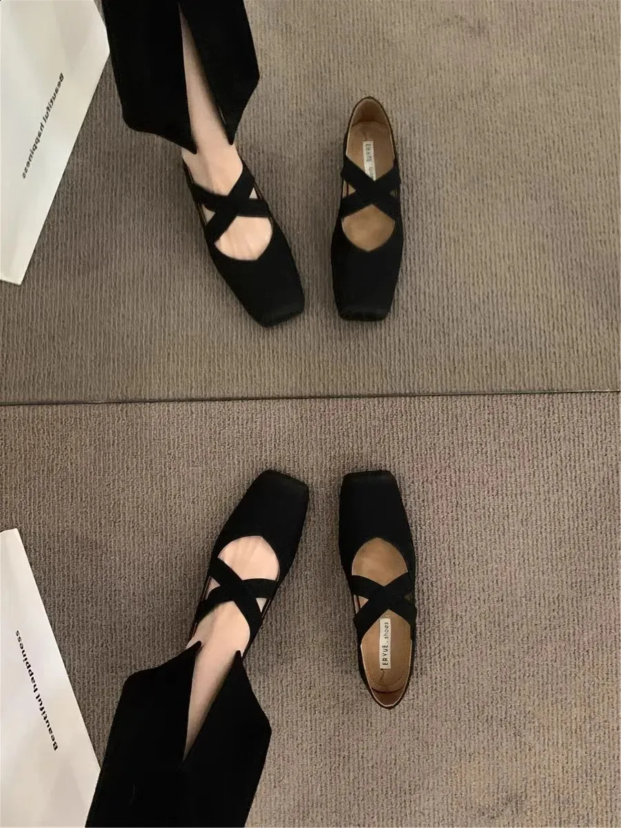 Bekväma mary jane ballerinaskor för damer retro slip ons_voghion.com