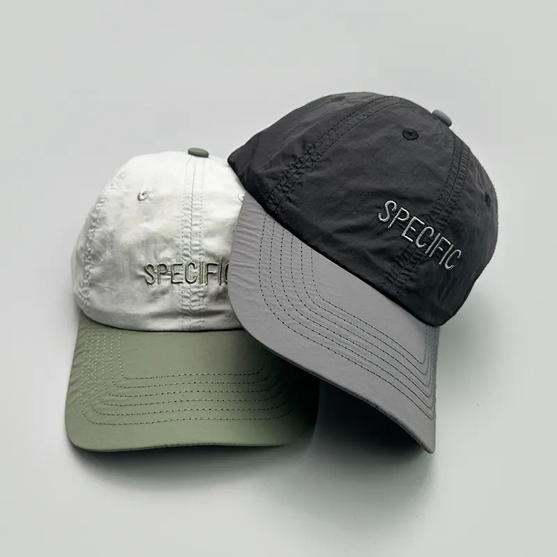 Ball Caps Japanese Quick Drying Letter Embroidery Color Block Baseball Hat Men Women Breathable Travel Sunshade_voghion.com