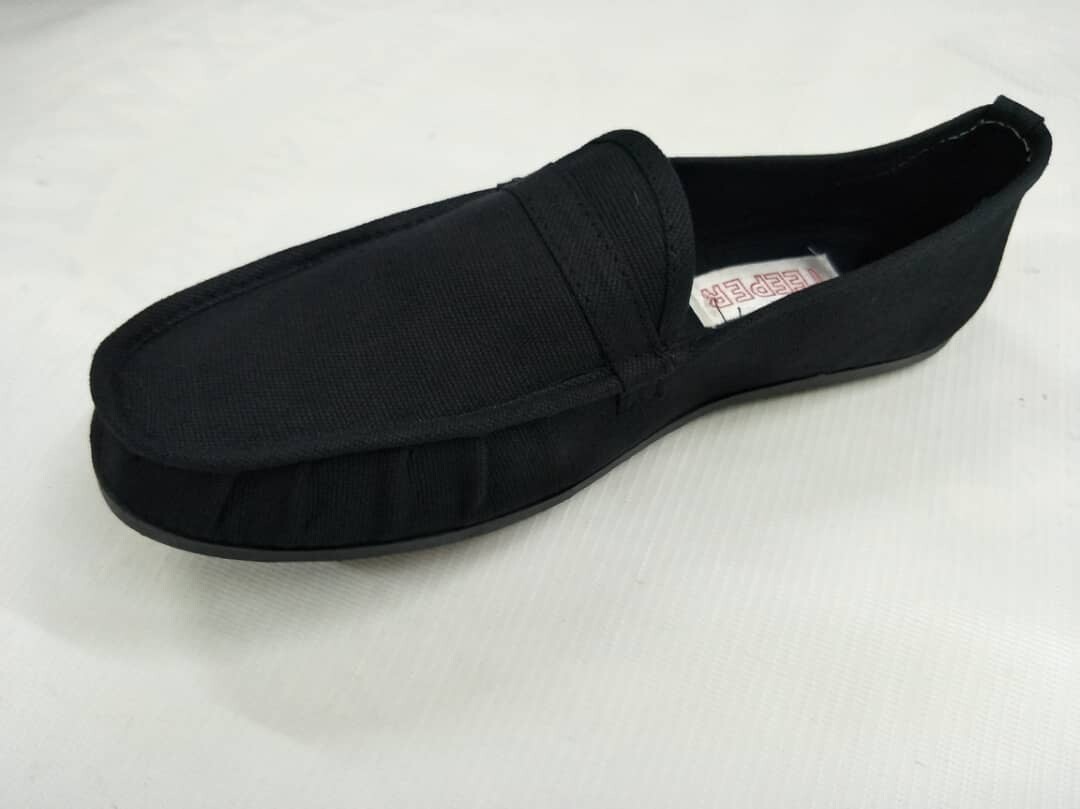 Scarpe di tela pigre da uomo da lavoro #Y2A (nero)_voghion.com