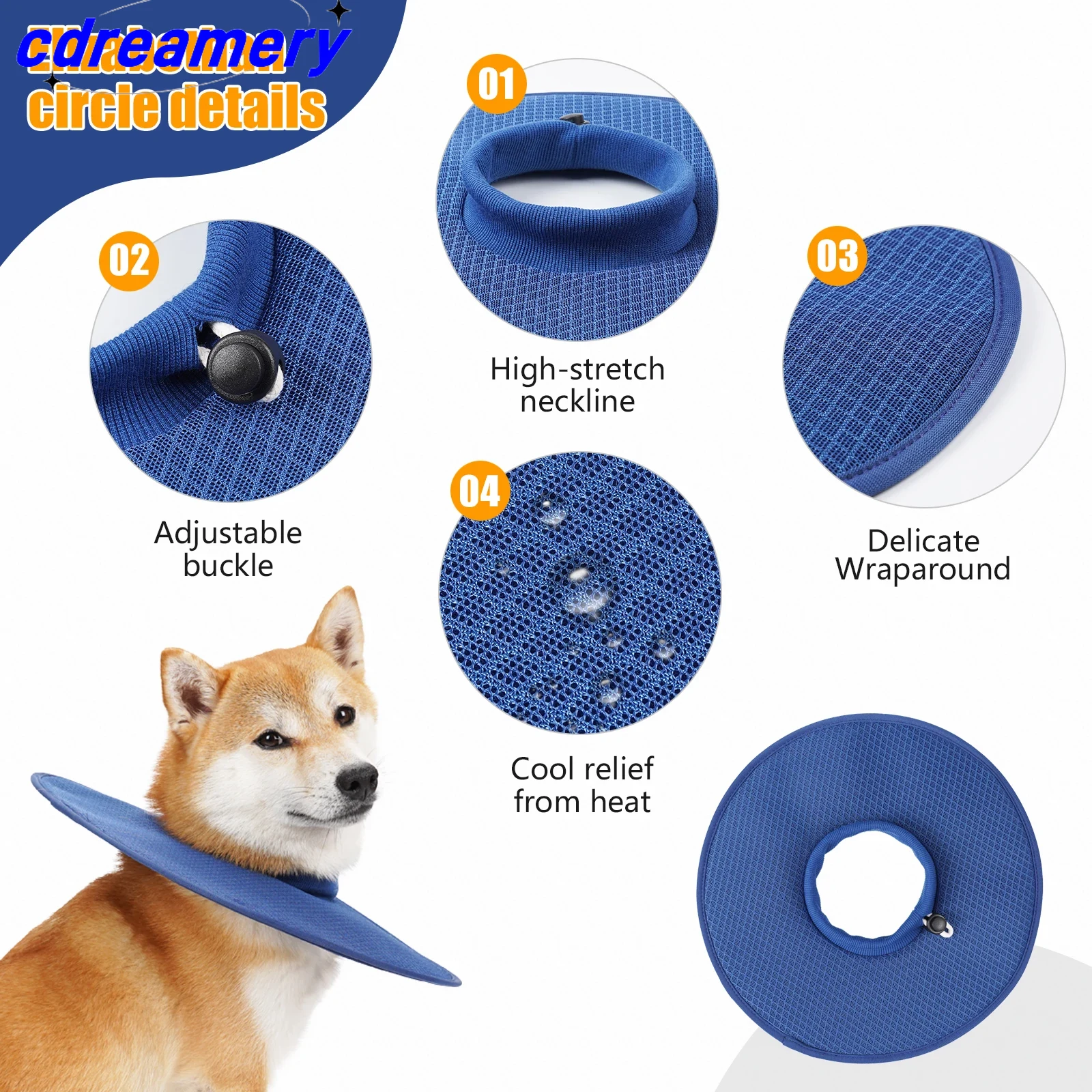 After The Dog Recovers The Collar, The Surgical Anti-bite And Anti-licking Surgical Wound Adjustable Breathable Collar Is A Small And Large Dog Access_voghion.com