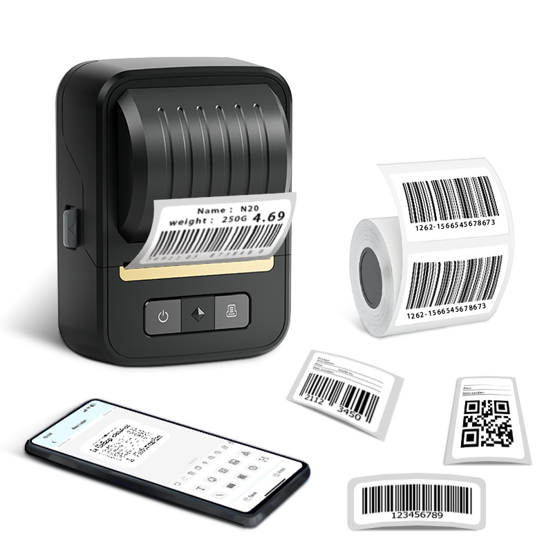 Stampante termica per etichette Bluetooth commerciale N20 per dispositivi mobili e PC: portatile, wireless e dal design compatto per piccole imprese e