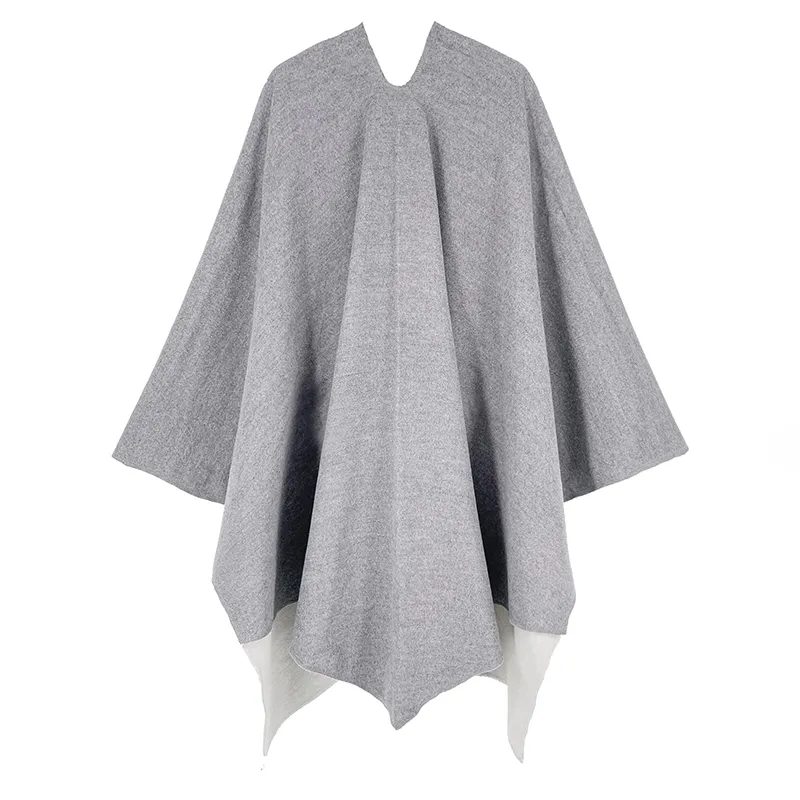 Sciarpe da donna, poncho, scialle caldo invernale, double face, sciarpa spessa da donna, mantello in cashmere e pashmina_voghion.com