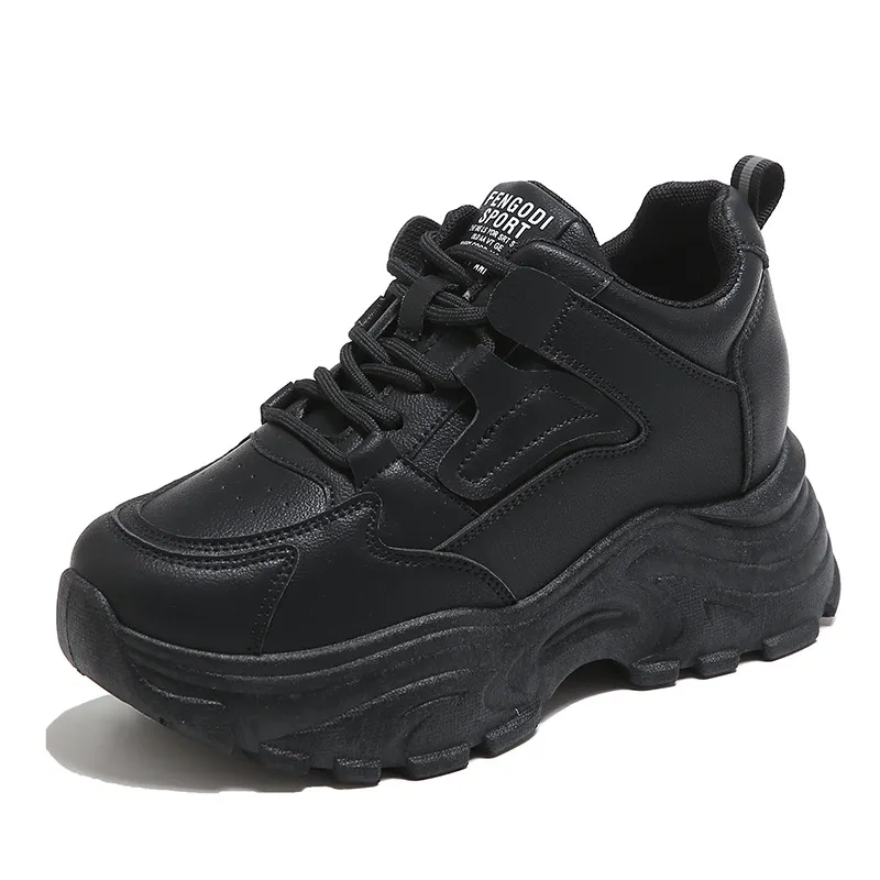 Winter Plattform Sneaker Für Damen Aus Leder Mit Schnürung_voghion.com