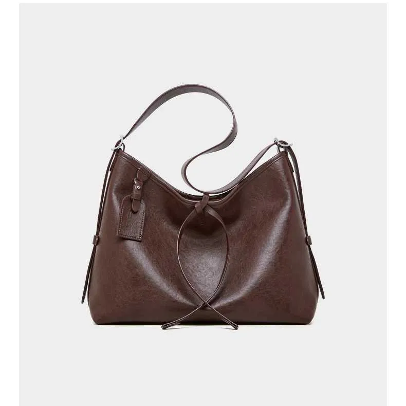 Toptrends Vintage Vera Pelle Grande Sottobraccio Borse a Tracolla per Donna 2024 Designer Semplice Donna Tote Hobo Signore_voghion.com