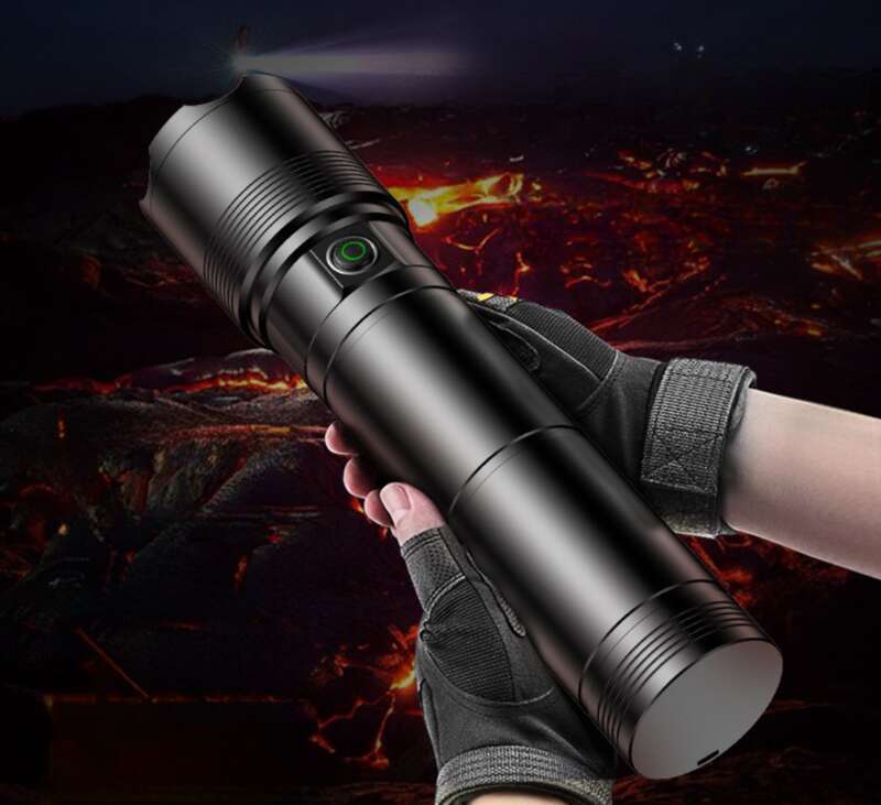 Essential For Outdoor Exploration: Ultra Bright Long-distance White Laser Light, Rechargeable And Portable_voghion.com