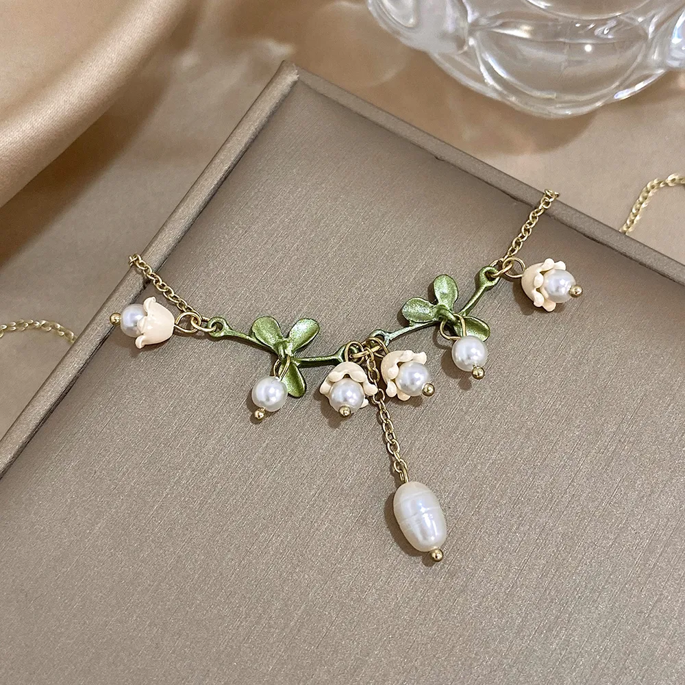 Anhänger Halsketten Lifefontier Süße Glocke Orchideen Blume Für Frauen Mädchen Temperament Emaille Hochzeit Choker Halskette_voghion.com