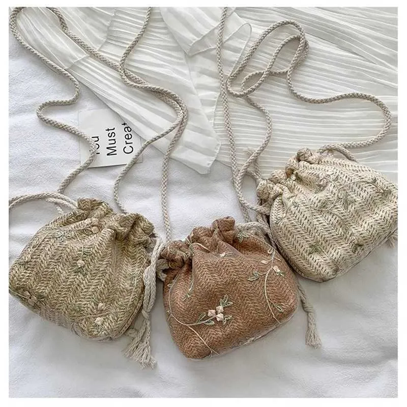 Fi small S hoe Wen Drstring Str spiaggia wer borsa da ricamo donna pizzo dieci carattere borsa da viaggio Y241026_voghion.com