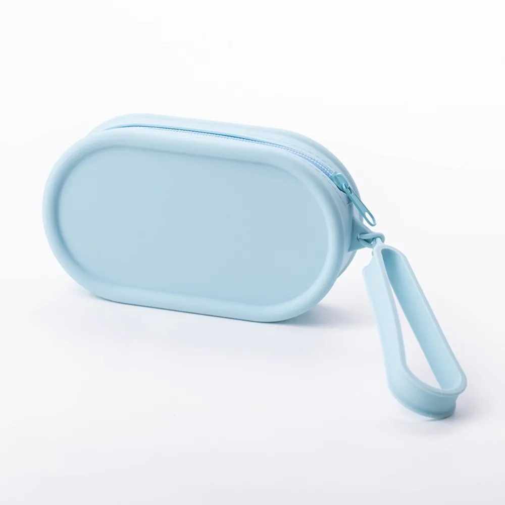 Porte-monnaie en silicone, grande capacité, étanche, pochette de voyage, couleur unie, fermeture éclair, sac pour écouteurs, pour femmes et filles_voghion.com