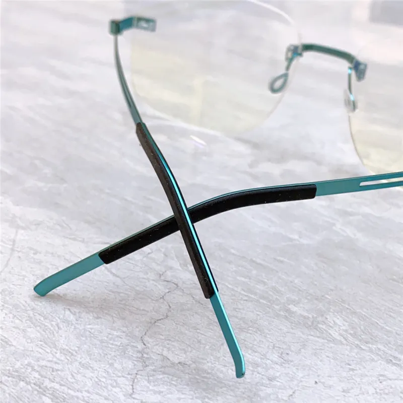 Designer-Mode-Sonnenbrillenrahmen für Männer und Frauen, randlos, anpassbar, verschreibungspflichtig, Retro-Brille, schraubenlos_voghion.com