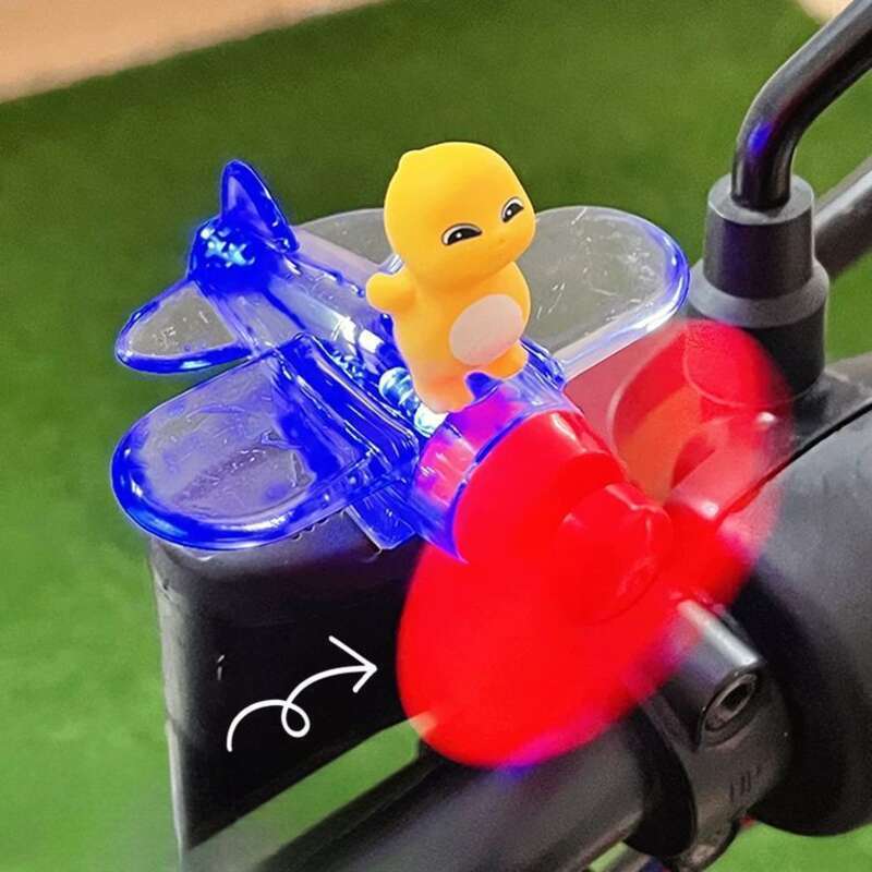 Electric Bike Decoration Glowing Small Airplane Ornament Cute Cartoon Milk Dragon Motorcycle Electric Scooter Wind_voghion.com