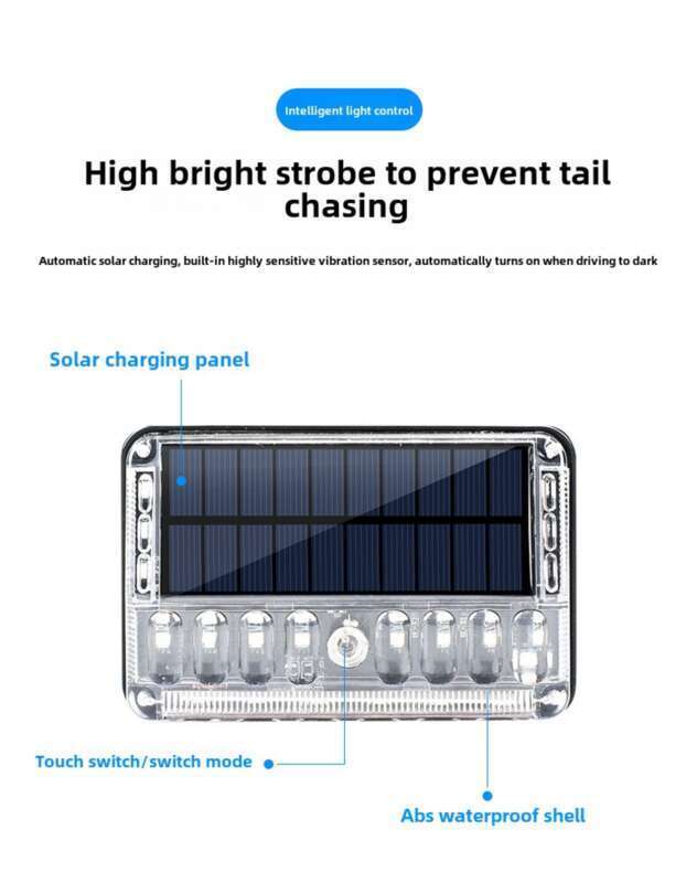 Fourth Generation Touch Sensitive Solar Powered Truck Anti Rear End Warning Reverse Lighting Lights, Wiring Free_voghion.com