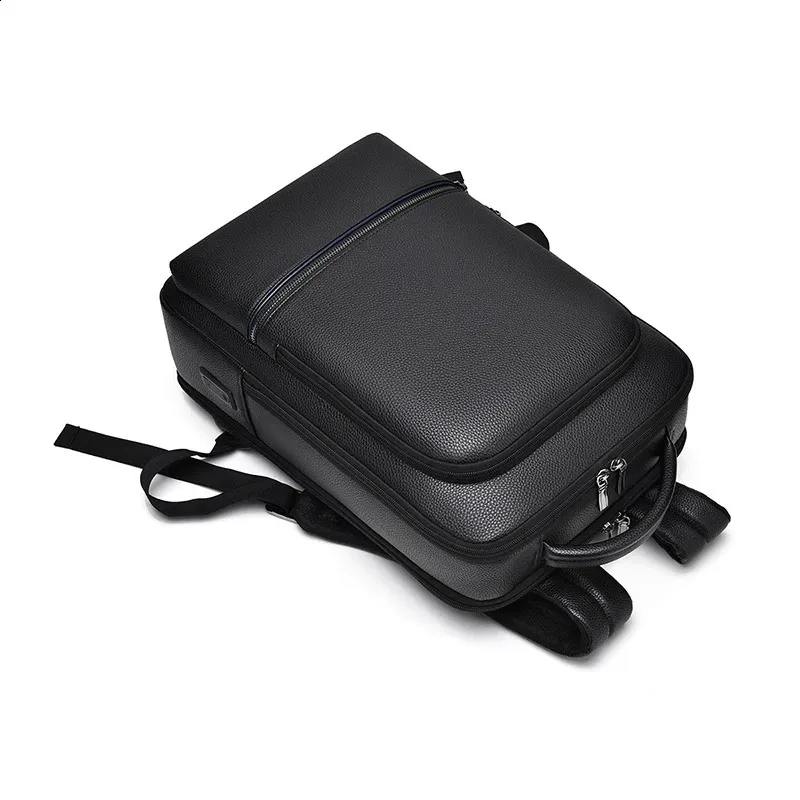 Zaino da uomo in pelle PU con ricarica USB, alla moda, per ufficio, da viaggio, casual, per affari_voghion.com
