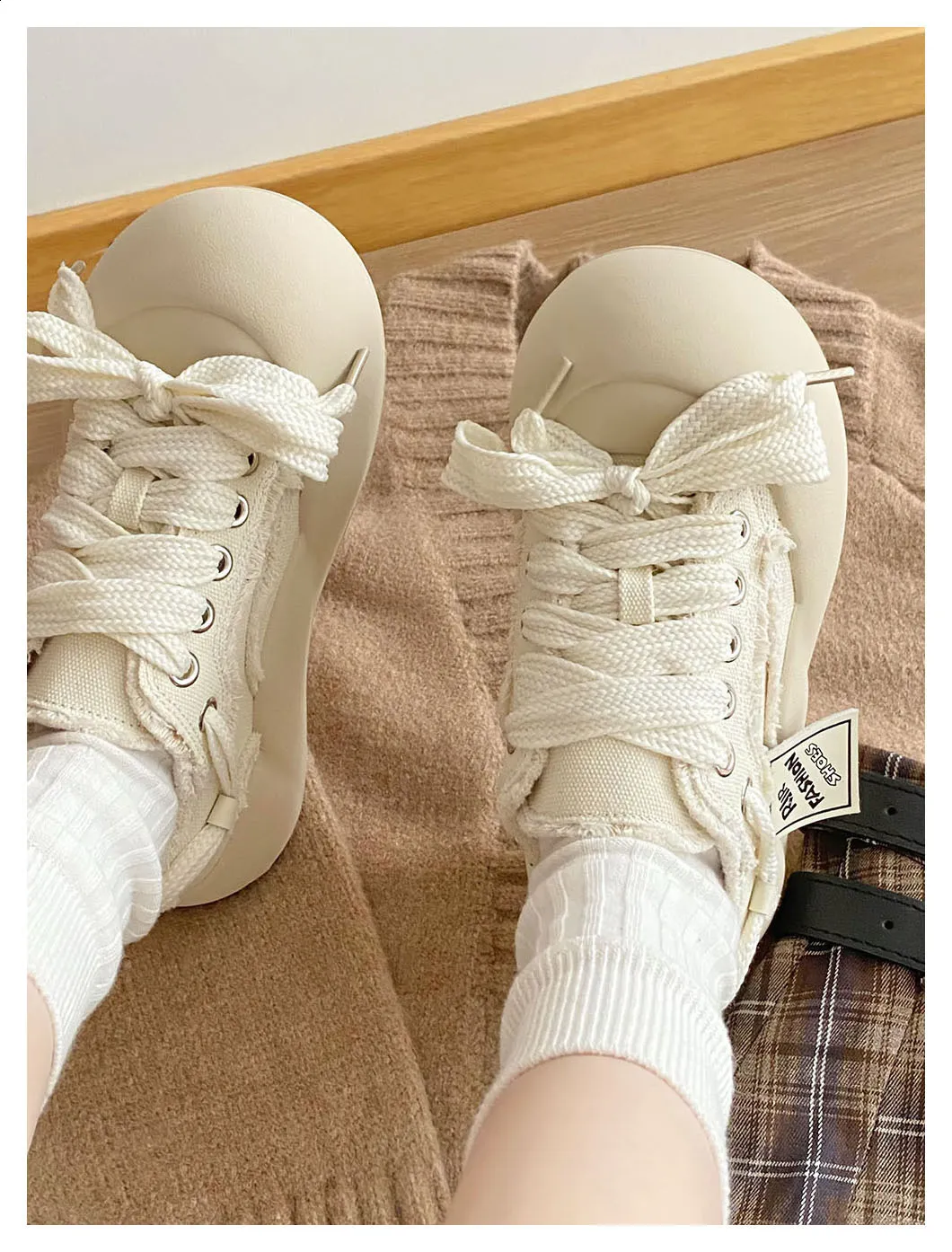 Damen Freizeitsneaker Mit Dicker Schleife Und Weicher Sohle_voghion.com