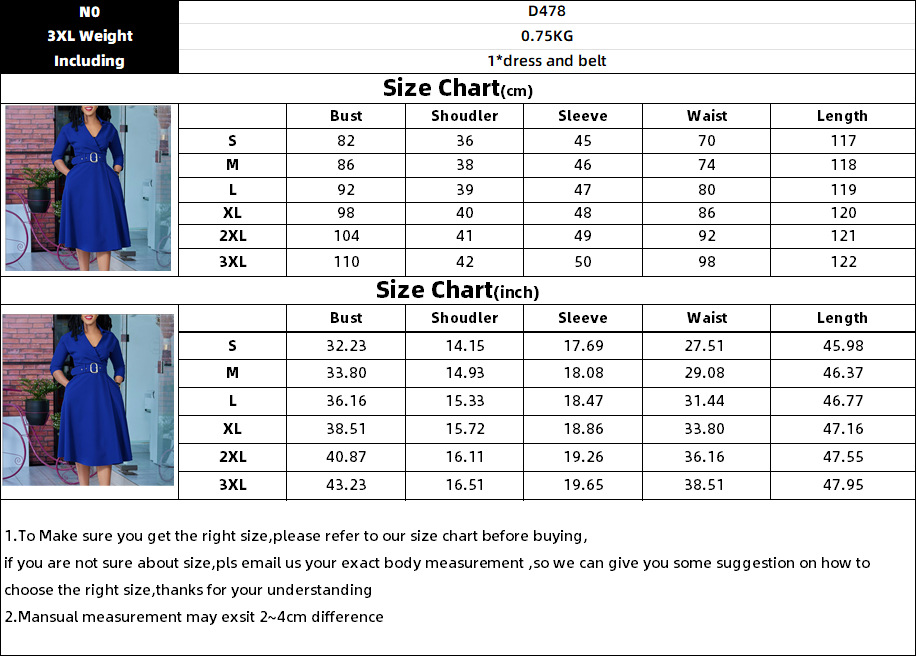 Plus Size Spring Collared Dress – Solid Colour High-Waist Elegant Style_voghion.com