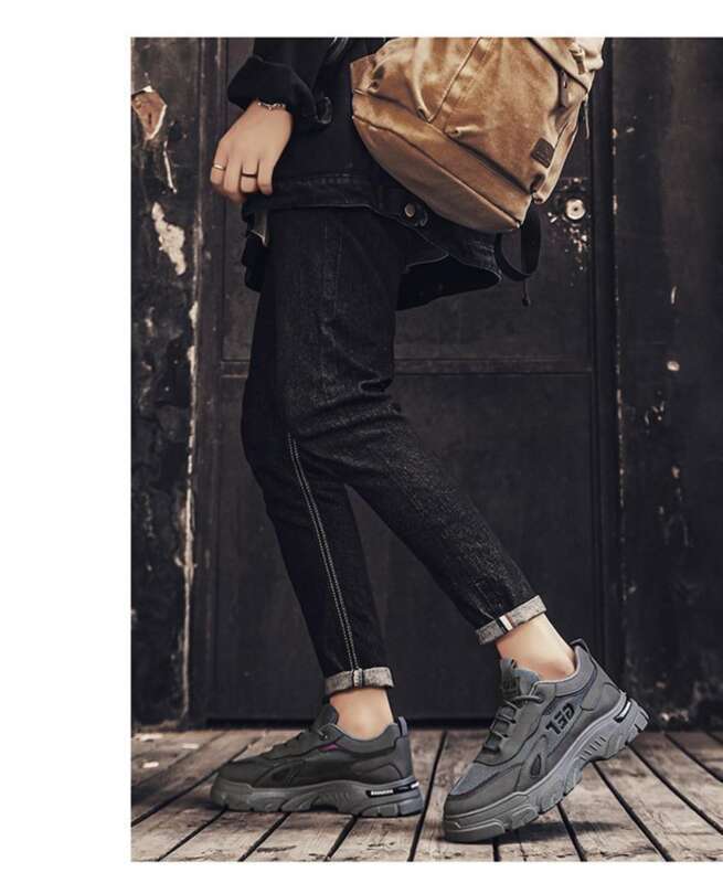 Scarpe casual uomo lavoro sportive traspiranti suola alta comode_voghion.com