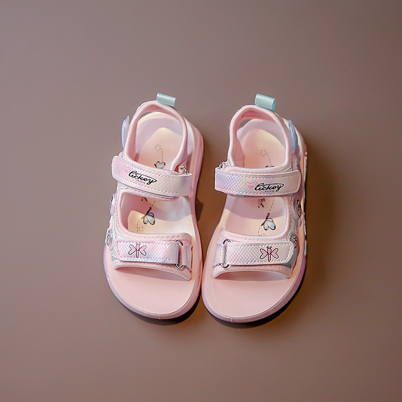 2024 New Children's Princess Elsa Beach Shoes Trendy Brand Big Girl's Summer Sandals_voghion.com