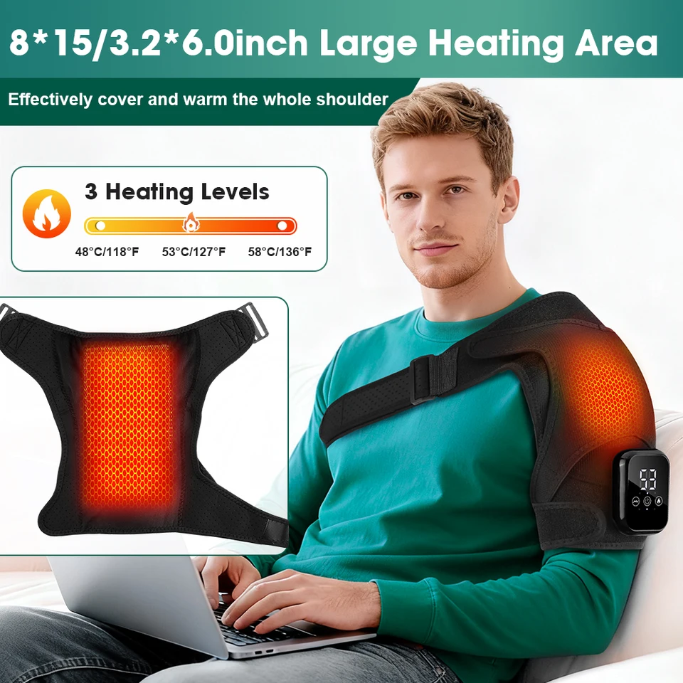 Cordless Shoulder Massage Belt With 3 Vibration Modes For Relief_voghion.com