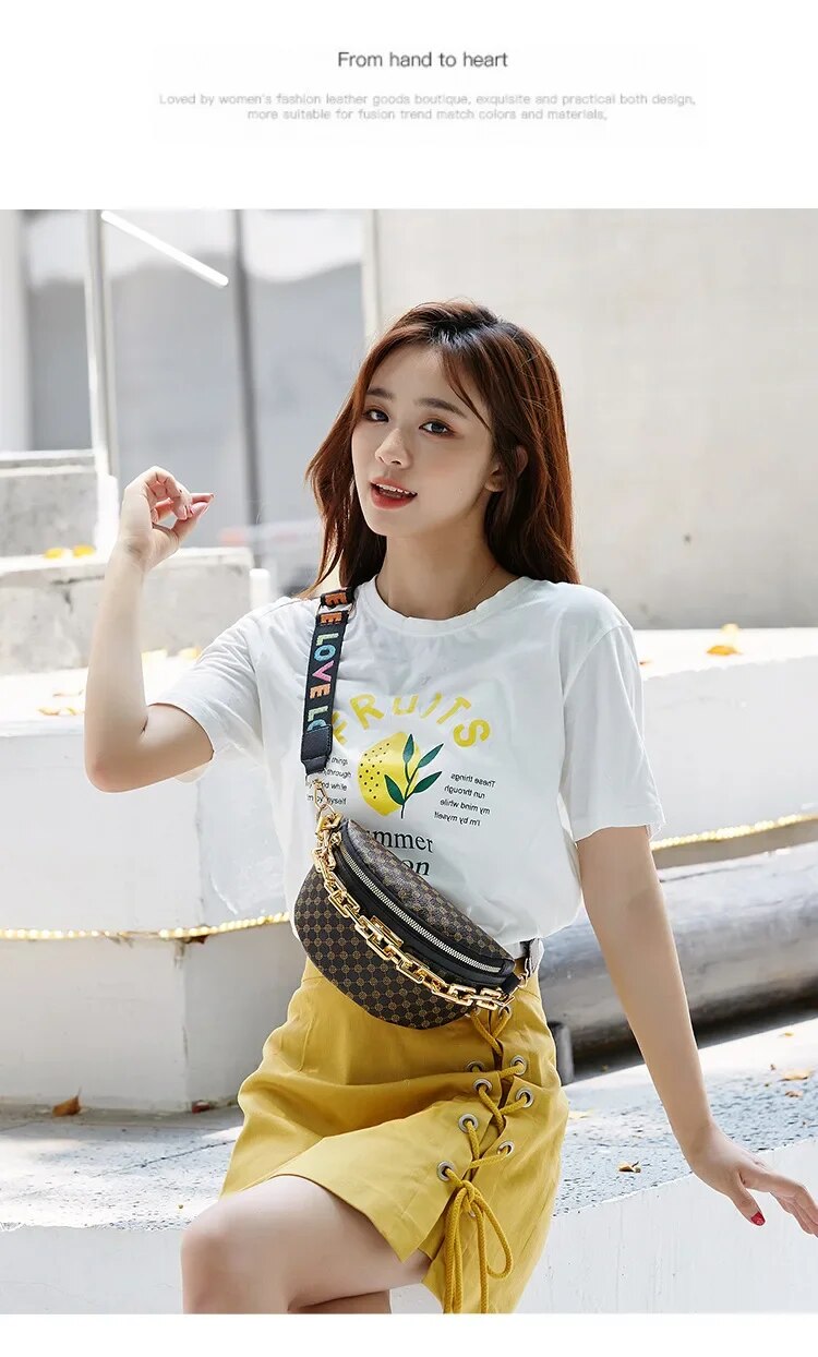 Sac banane bandoulière tendance femme 2023, imprimé léopard simple et décontracté, porté épaule ou buste._voghion.com