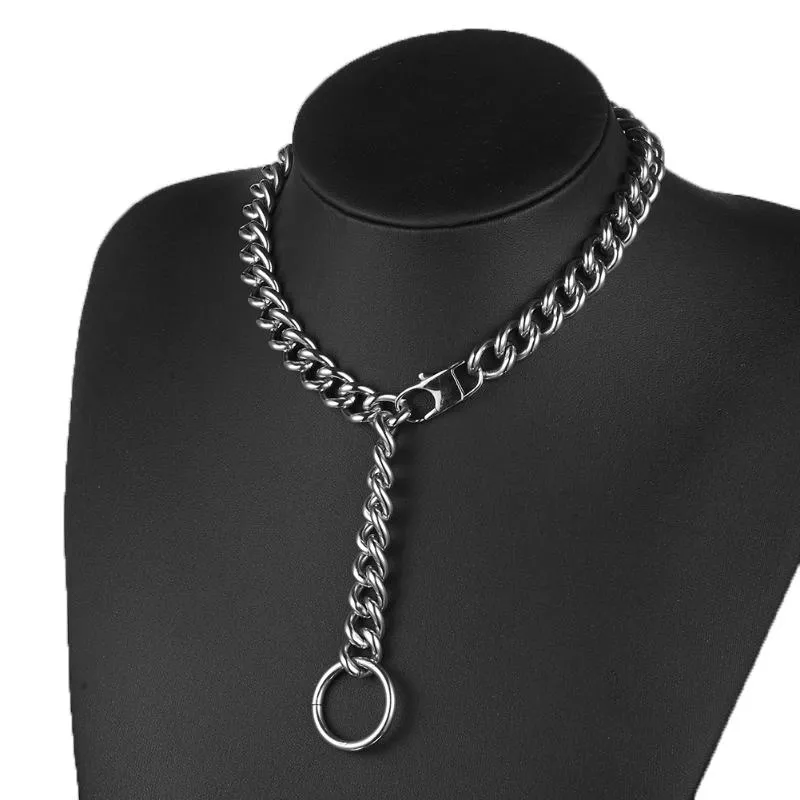 Kedjor 9mm Punk Herr Pojkar 316L Rostfritt Stål Sier Färg Kubansk Länkkedja Halsband Smycken Presenter_voghion.com