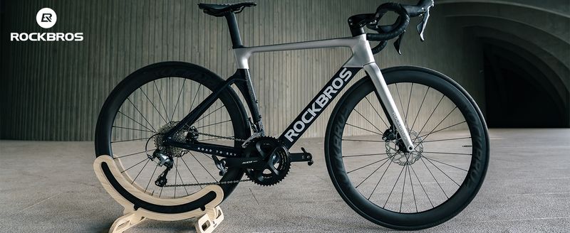 Stojak do centrowania rowerów ROCKBROS z drewna 30 mm do kół 23C-30C 700C_voghion.com
