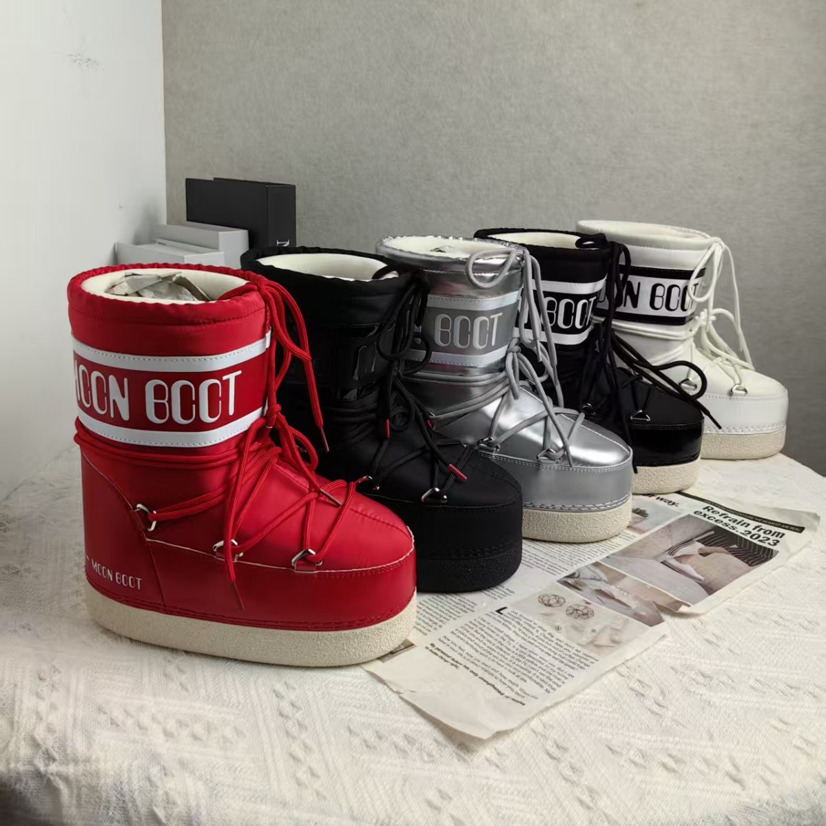 2025 Fashion Snow For Women Winter Thickened Warm Slip-On Cotton New Wear-Resistant Lace-Up Long Boots