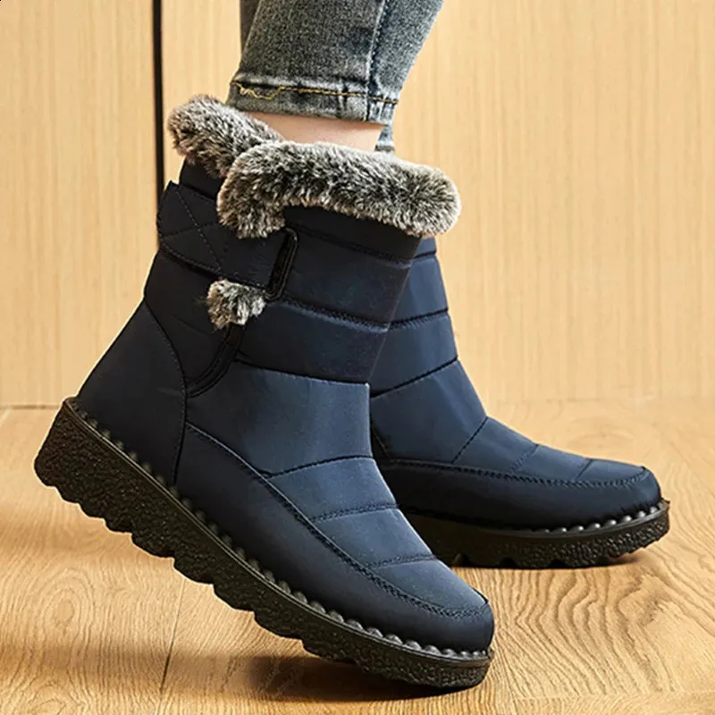 Snow Platform Shoes Woman Fur Keep Warm For Women Plus Size Plush Botas Mujer Winter Boots 240830_voghion.com