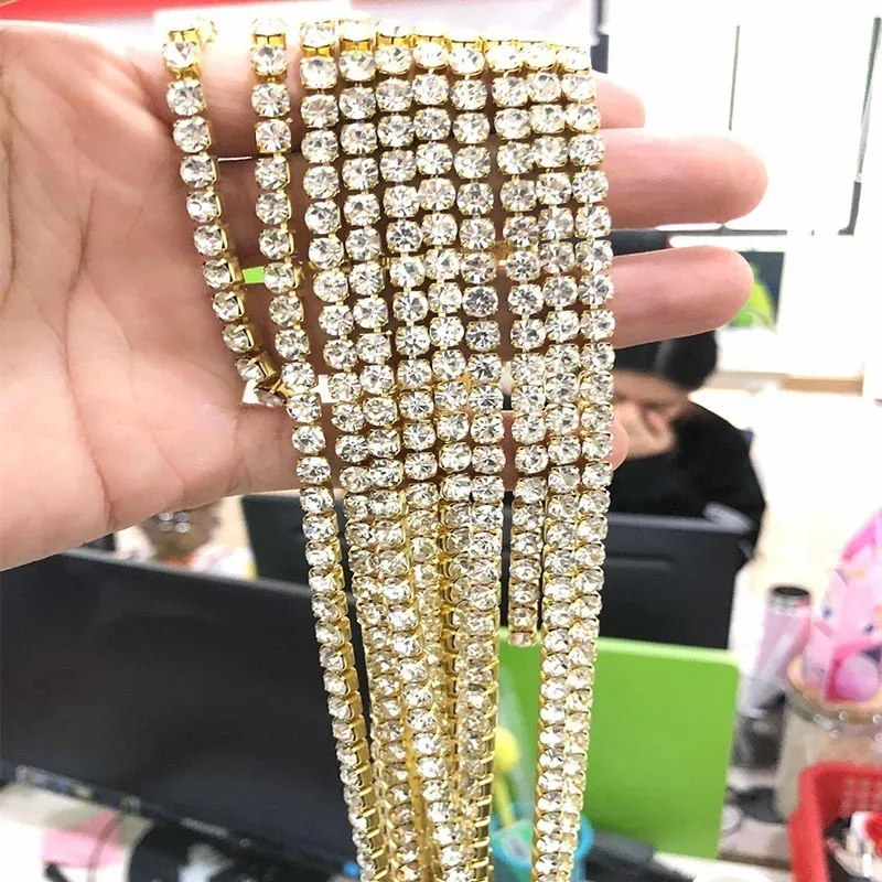 Verige za moške in ženske zlate kvadratne verižice ledeni diamanti hip hop ogrlica choker sier bling luksuzen nakit za_voghion.com