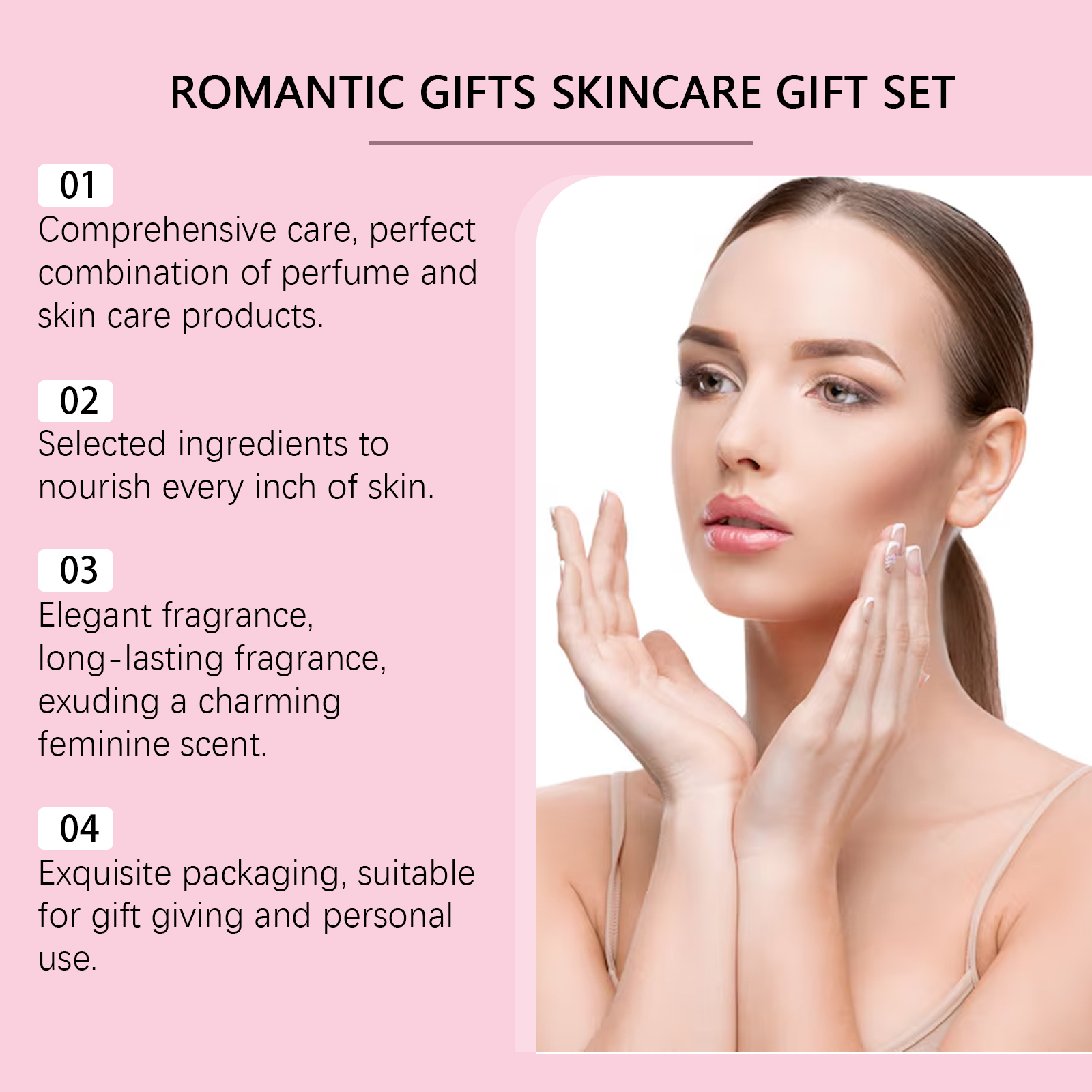 EELHOE Pink Romantic Pleasure Skin Care Gift Box, Moisturizing And Moisturizing Skin Romantic Fragrance Body Care_voghion.com