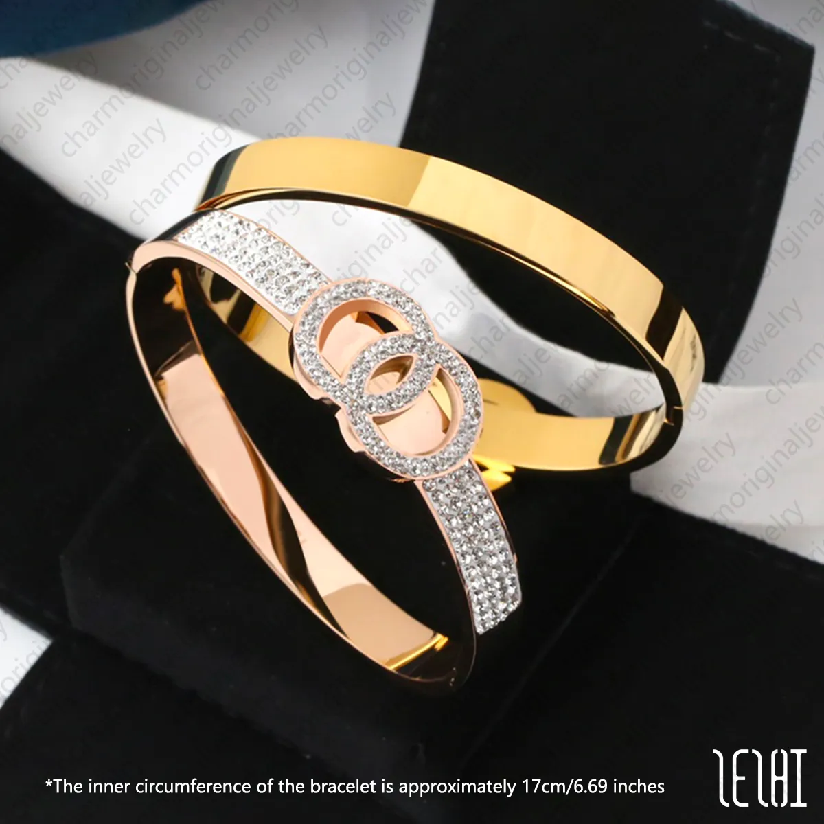 Bracelet de plage en or rose pour femme C Bracelets tendance Bracelet jonc en argent Bijoux de créateur pour femme Bijoux pour homme Bijoux_voghion.com