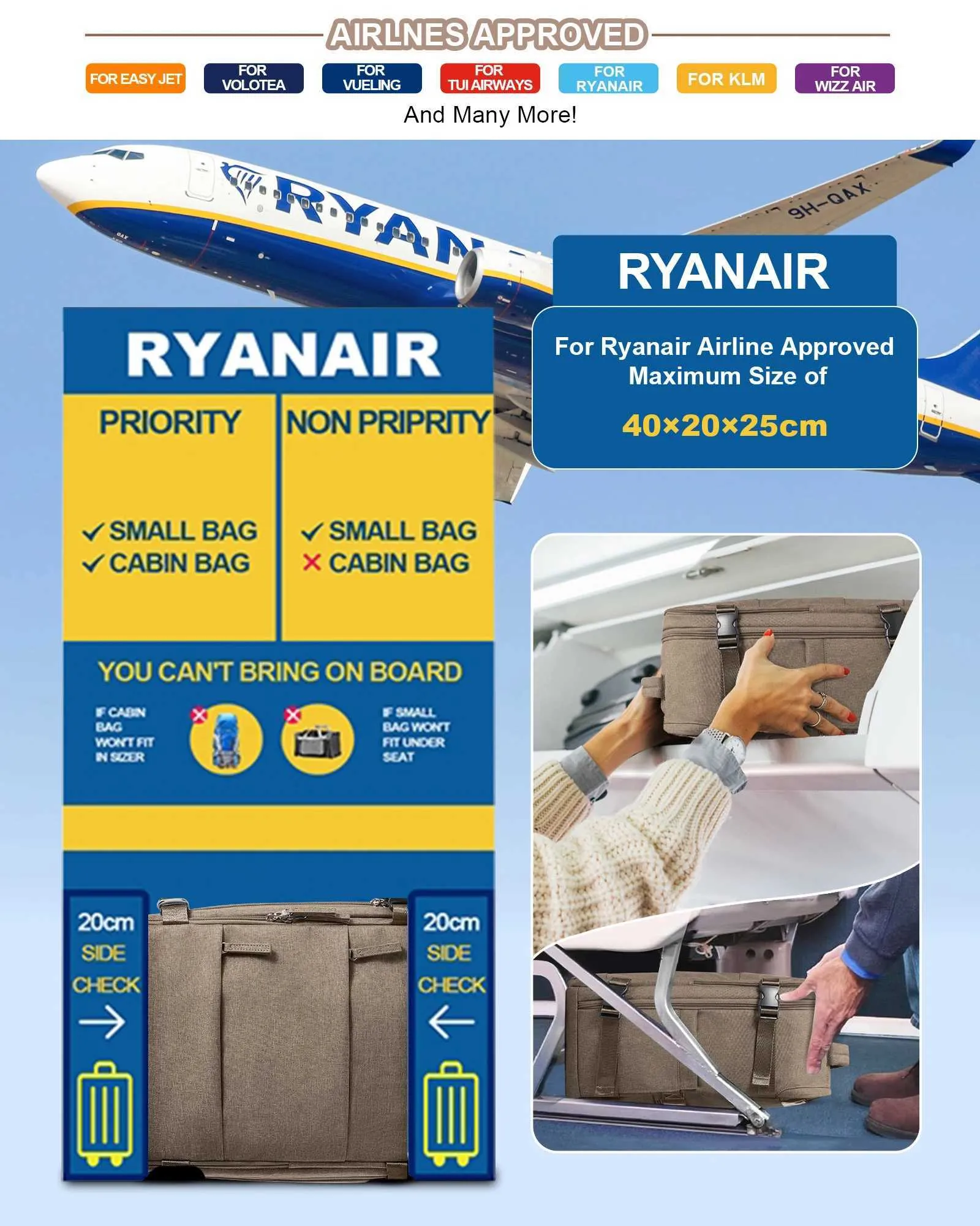 Rugzakken voor mannen Waterdichte moderugzak Reis 40x20x25 Ryanair Laptoptas Handbagage Lage Vrouwelijke rugzak School_voghion.com